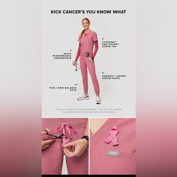 FIGS PEACE OUT CANCER SCRUB SET - Picture 2 of 6